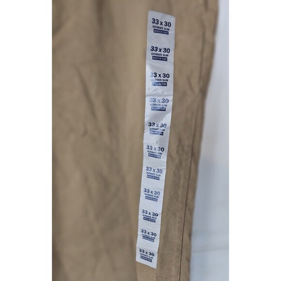 NWT Old Navy Ultimate Slim Chino Pants Men's 33x30 Brown Built-in Flex Stretch - Picture 5 of 7